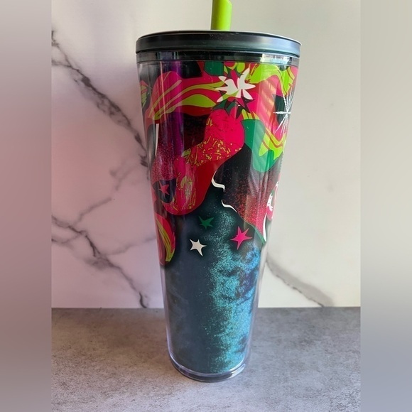 Starbucks Holiday 2023 Plastic Tumbler with Silicon Bow Straw Topper - Picture 8 of 8